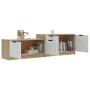 TV-Möbel aus weißem und Eichen-Sperrholz, 158,5x36x45 cm. von , TV-Möbel - Ref: Foro24-811489, Preis: 83,78 €, Rabatt: %