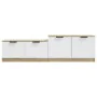 TV-Möbel aus weißem und Eichen-Sperrholz, 158,5x36x45 cm. von , TV-Möbel - Ref: Foro24-811489, Preis: 83,78 €, Rabatt: %