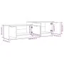 TV stand made of white and oak plywood 158.5x36x45 cm by , TV Furniture - Ref: Foro24-811489, Price: 83,78 €, Discount: %