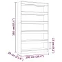 Smoked oak shelving / space divider 100x30x166 cm by , Bookcases and shelves - Ref: Foro24-813638, Price: 109,51 €, Discount: %