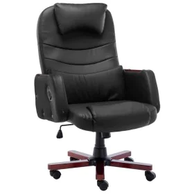 Black synthetic leather office chair by , Office chairs - Ref: Foro24-20376, Price: 232,11 €, Discount: %