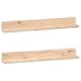 Wall shelves 2 units solid pine wood 80x11x9 cm by , Shelves and shelves - Ref: Foro24-823604, Price: 22,43 €, Discount: %