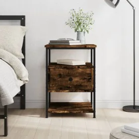 Nachttisch aus geräucherter Eichen-Ingenieurholz 40x42x56 cm. von , Nachttische - Ref: Foro24-826027, Preis: 40,73 €, Rabatt: %