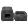 Jack and Vanilla Softy S Pet Cave Gray Rosette 40x40x39 cm by , Cat beds - Ref: Foro24-444141, Price: 45,82 €, Discount: %