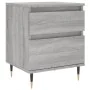 Mesita de noche madera de ingeniería gris Sonoma 40x35x50 cm de , Mesitas de noche - Ref: Foro24-830664, Precio: 43,90 €, Des...