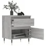 Bedside table made of gray Sonoma engineered wood, measuring 40x35x50 cm. by , Nightstands - Ref: Foro24-830664, Price: 43,94...