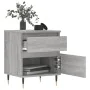 Mesita de noche madera de ingeniería gris Sonoma 40x35x50 cm de , Mesitas de noche - Ref: Foro24-830664, Precio: 43,90 €, Des...