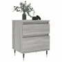 Bedside table made of gray Sonoma engineered wood, measuring 40x35x50 cm. by , Nightstands - Ref: Foro24-830664, Price: 43,94...
