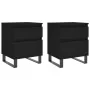 Bedside tables 2 units engineered wood black 40x35x50 cm by , Nightstands - Ref: Foro24-830687, Price: 99,73 €, Discount: %