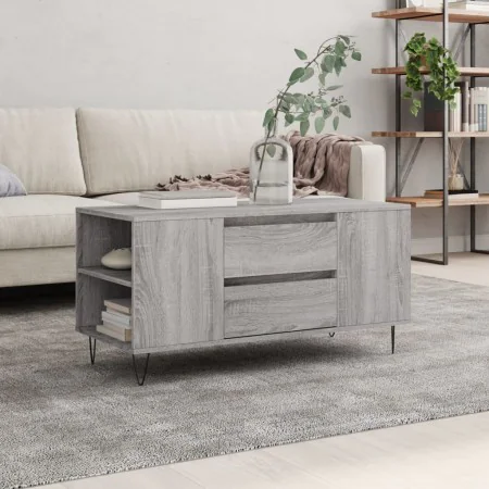 Engineered wood Sonoma gray coffee table 102x44.5x50 cm by , Coffee table - Ref: Foro24-831002, Price: 77,77 €, Discount: %