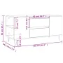 Engineered wood Sonoma gray coffee table 102x44.5x50 cm by , Coffee table - Ref: Foro24-831002, Price: 77,77 €, Discount: %