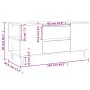 Graue Sonoma-Ingenieurholz-Couchtisch 102x44,5x50 cm von , Couchtisch - Ref: Foro24-831002, Preis: 77,77 €, Rabatt: %