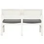 2-seater garden bench with white plastic cushions 120 cm by , garden benches - Ref: Foro24-48821, Price: 193,54 €, Discount: %