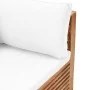 Corner garden sofa with cream cushion solid teak wood by , Modular outdoor sofas - Ref: Foro24-49375, Price: 407,07 €, Discou...