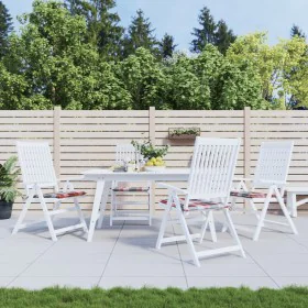 Gartenstuhlkissen 4 Stück, kariertes rotes Gewebe, 40x40x3 cm. von , Kissen für Stühle und Sofas - Ref: Foro24-314033, Preis:...