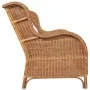 Zweiplätziges Sofa in hellem Braun aus Naturrattan und Leinen. von , Sofas - Ref: Foro24-325468, Preis: 419,34 €, Rabatt: %