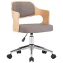Drehbarer Esszimmerstuhl aus gebogener Holz und taupefarbenem Stoff. von , Essstühle - Ref: Foro24-287432, Preis: 139,88 €, R...