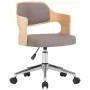 Swivel dining chair with curved wood and taupe gray fabric by , dining chairs - Ref: Foro24-287432, Price: 139,88 €, Discount: %