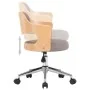 Swivel dining chair with curved wood and taupe gray fabric by , dining chairs - Ref: Foro24-287432, Price: 139,88 €, Discount: %