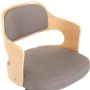 Drehbarer Esszimmerstuhl aus gebogener Holz und taupefarbenem Stoff. von , Essstühle - Ref: Foro24-287432, Preis: 139,88 €, R...