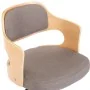 Swivel dining chair with curved wood and taupe gray fabric by , dining chairs - Ref: Foro24-287432, Price: 139,88 €, Discount: %
