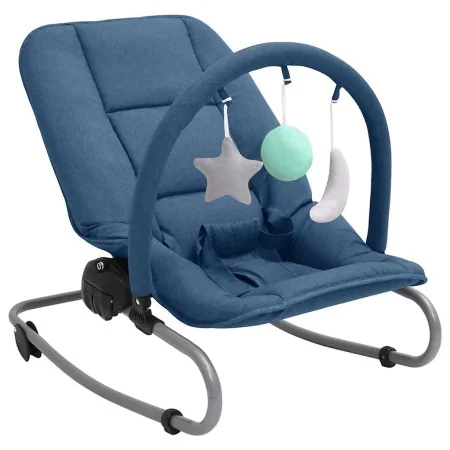 Hamaca mecedora para bebés de acero azul marino de , Mecedoras y sillas para bebés - Ref: Foro24-10250, Precio: 89,16 €, Desc...