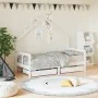 Children's bed frame with drawers made of white pine wood 80x160 cm by , Cribs and beds for children - Ref: Foro24-834544, Pr...