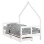 Children's bed frame with drawers made of white pine wood 80x160 cm by , Cribs and beds for children - Ref: Foro24-834544, Pr...