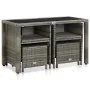 Garten-Essgruppe 5-teilig mit grauen Polstern aus synthetischem Rattan von , Gartensets - Ref: Foro24-46535, Preis: 429,89 €,...