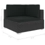 Garden sofa set 8 pieces and black synthetic rattan cushions by , Garden sets - Ref: Foro24-46748, Price: 726,05 €, Discount: %