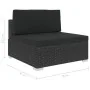 Garden sofa set 8 pieces and black synthetic rattan cushions by , Garden sets - Ref: Foro24-46748, Price: 726,05 €, Discount: %