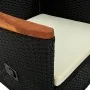 Gartenstühle, 2 Stück, mit schwarzen Polstern aus synthetischem Rattan. von , Gartenstühle - Ref: Foro24-47675, Preis: 260,90...