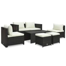 Garden furniture set 6 pieces with brown synthetic rattan cushions by , Garden sets - Ref: Foro24-47808, Price: 517,86 €, Dis...