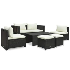 Gartenmöbel-Set, 6-teilig, mit braunen Kunststoff-Rattan-Kissen. von , Gartensets - Ref: Foro24-47808, Preis: 517,86 €, Rabat...
