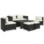 Garden furniture set 6 pieces with brown synthetic rattan cushions by , Garden sets - Ref: Foro24-47808, Price: 517,43 €, Dis...