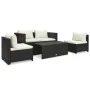 Garden furniture set 6 pieces with brown synthetic rattan cushions by , Garden sets - Ref: Foro24-47808, Price: 517,43 €, Dis...