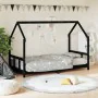 Estructura de cama para niños madera de pino negro 90x200 cm de , Cunas y camas para niños - Ref: Foro24-835720, Precio: 155,...