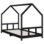 Estructura de cama para niños madera de pino negro 90x200 cm de , Cunas y camas para niños - Ref: Foro24-835720, Precio: 155,...