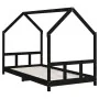 Estructura de cama para niños madera de pino negro 90x200 cm de , Cunas y camas para niños - Ref: Foro24-835720, Precio: 155,...