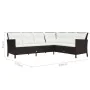 Gartenmöbel-Set 3-teilig mit braunen Kunststoff-Rattan-Kissen. von , Gartensets - Ref: Foro24-48153, Preis: 659,79 €, Rabatt: %