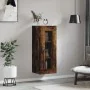 Smoked oak wall cabinet 34.5x34x90 cm by , Sideboards - Ref: Foro24-835007, Price: 52,26 €, Discount: %