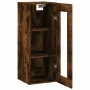 Smoked oak wall cabinet 34.5x34x90 cm by , Sideboards - Ref: Foro24-835007, Price: 52,26 €, Discount: %