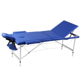 Folding three-section aluminum massage table in blue. by , massage tables - Ref: Foro24-110090, Price: 182,59 €, Discount: %