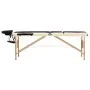 Folding massage table 3 zones wood black and beige by , massage tables - Ref: Foro24-110213, Price: 154,83 €, Discount: %
