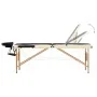 Folding massage table 3 zones wood black and beige by , massage tables - Ref: Foro24-110213, Price: 154,83 €, Discount: %