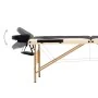 Folding massage table 3 zones wood black and beige by , massage tables - Ref: Foro24-110213, Price: 154,83 €, Discount: %