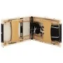 Folding massage table 3 zones wood black and beige by , massage tables - Ref: Foro24-110213, Price: 154,83 €, Discount: %