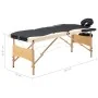 Folding massage table 3 zones wood black and beige by , massage tables - Ref: Foro24-110213, Price: 154,83 €, Discount: %