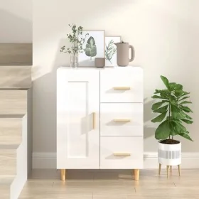 Hochglanzweißes Sperrholz-Sideboard 69,5 x 34 x 90 cm von vidaXL, Sideboards - Ref: Foro24-812228, Preis: 92,13 €, Rabatt: %