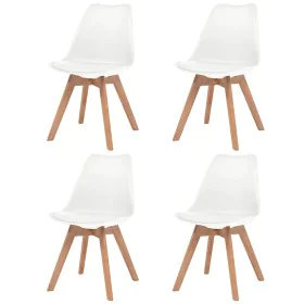 Dining chairs 4 units white plastic by , dining chairs - Ref: Foro24-244784, Price: 271,04 €, Discount: %